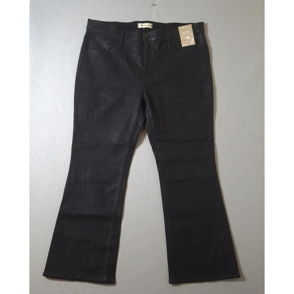 Madewell Black Wide Leg Flare Jeans